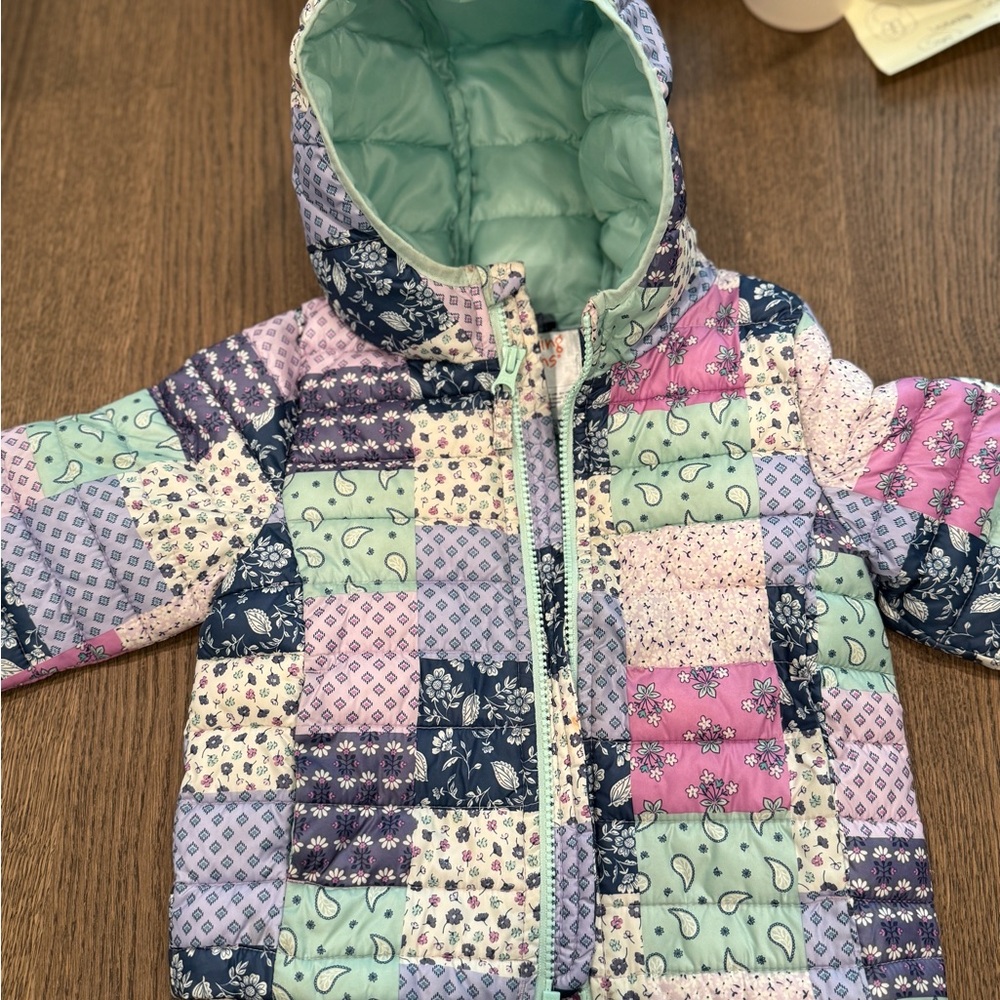 Jumping Beans Kids Patchwork Puffer Jacket - Multicolor